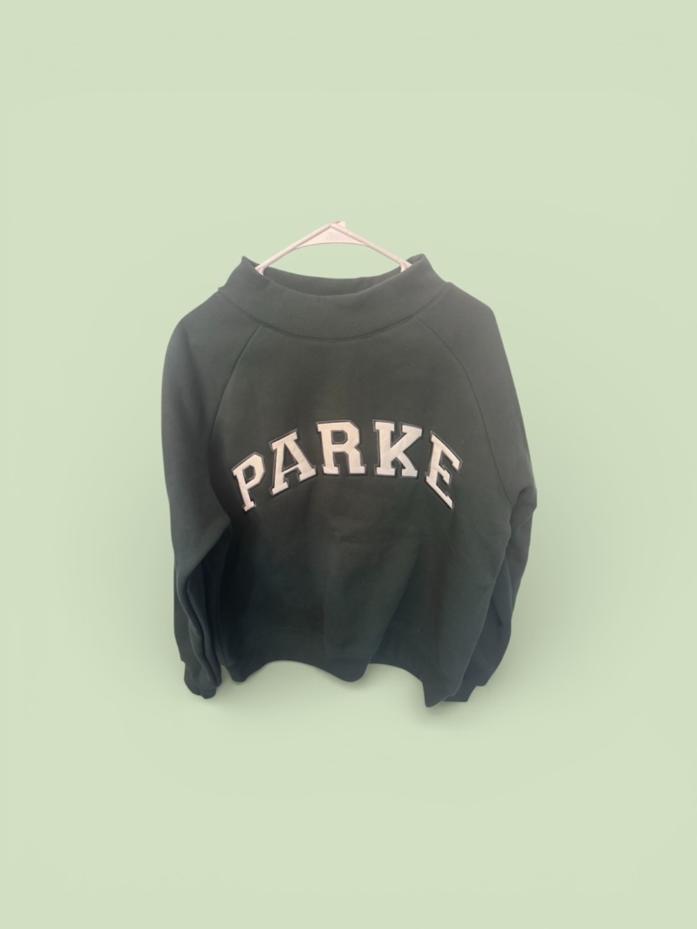 Parker Black Crewneck Sweatshirt with White Arch Logo